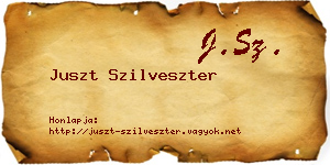 Juszt Szilveszter névjegykártya